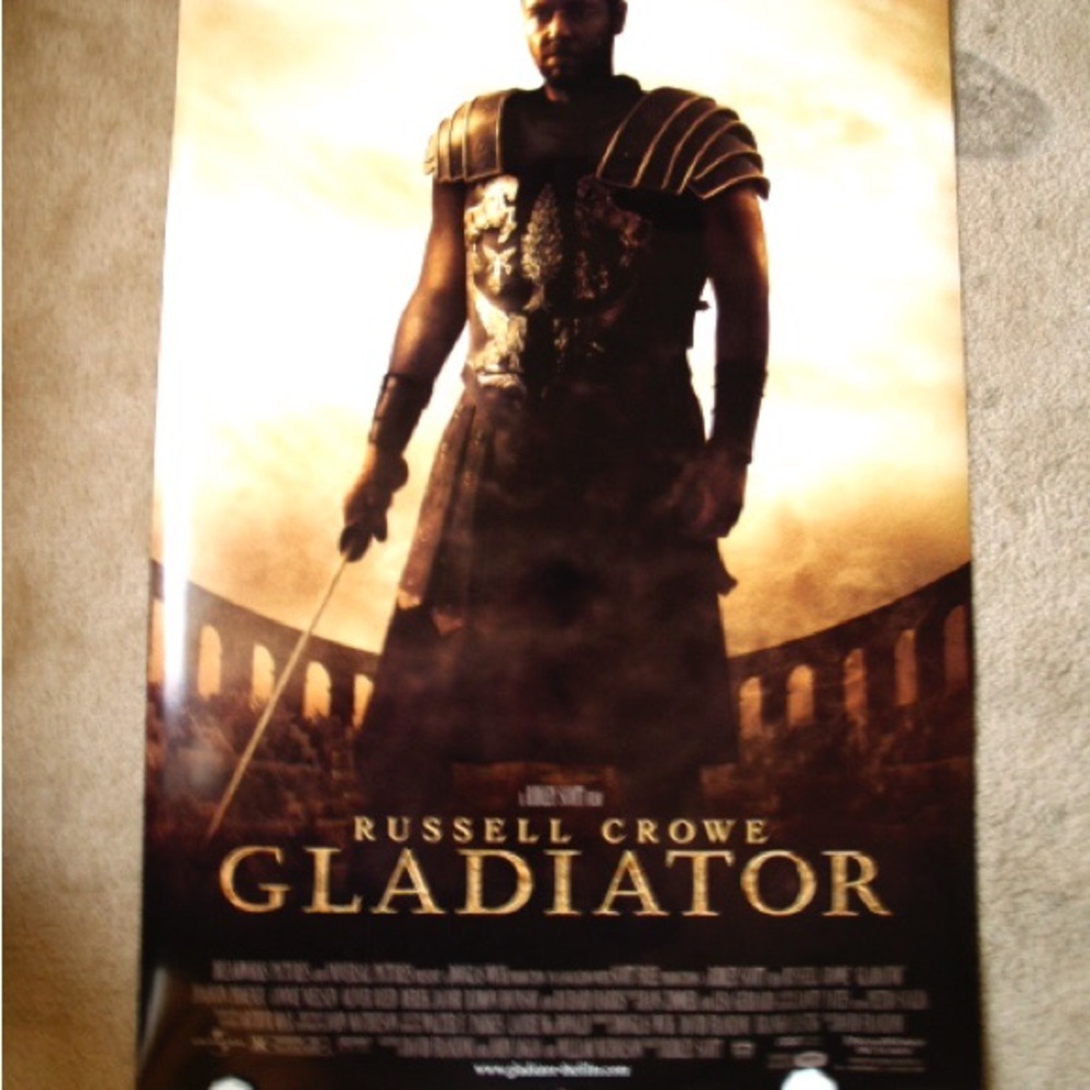 (2) Original GLADIATOR movie poster 27” X 40